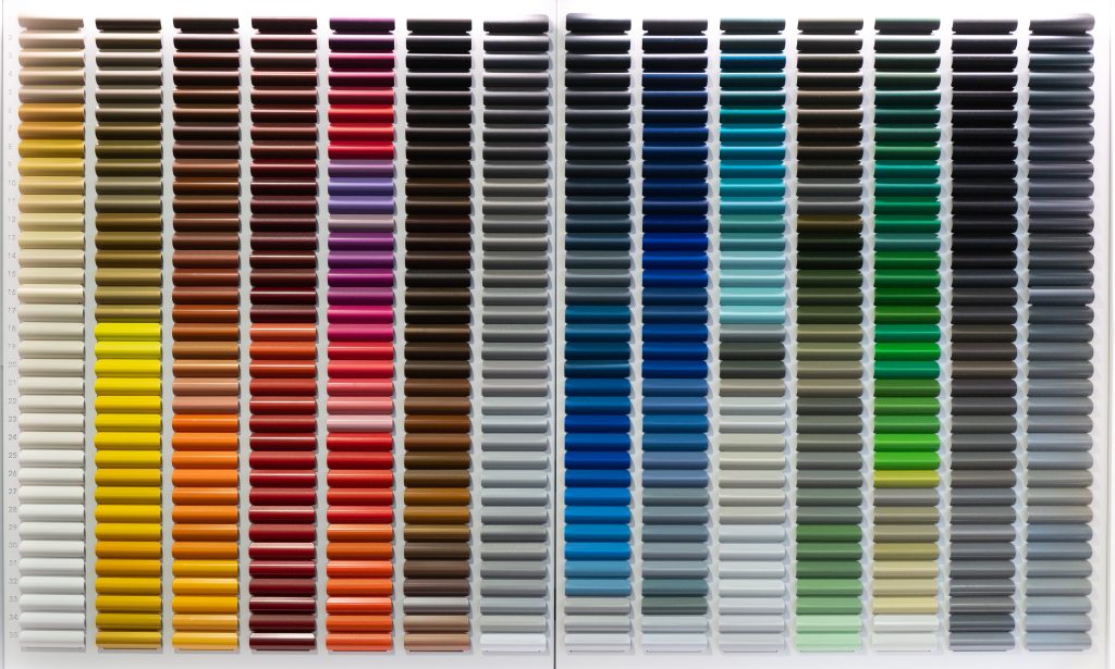 Palette de couleur de l'aluminum thermolaqué